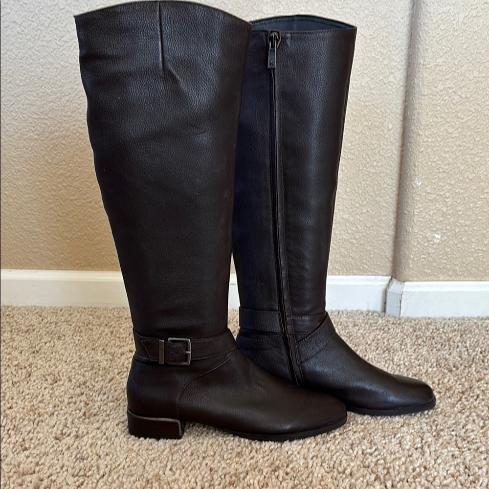 Women's Kenneth Cole Brown Leather Heeled Boots